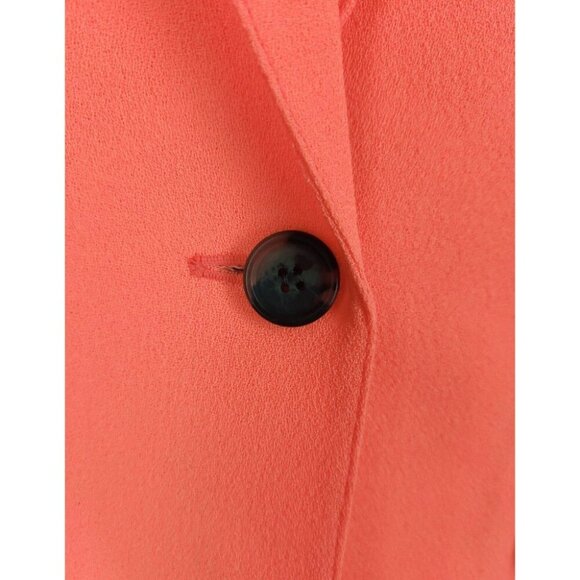 Smythe Tailored Blazer Size 4 Womens Neon Tangerine Jacket $795 - Picture 5 of 16